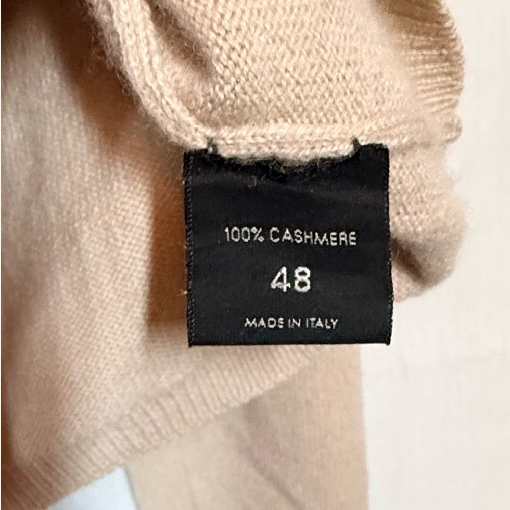 Men's Medium Cashmere Crewneck Sweater - Tan - Picture 3 of 5